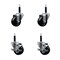 Service Caster 3'' Soft Rubber Wheel Swivel 3/4'' Expanding Stem Caster Set 2 Brakes, 4PK SCC-EX20S314-SRS-2-TLB-2-34 - alternate 1